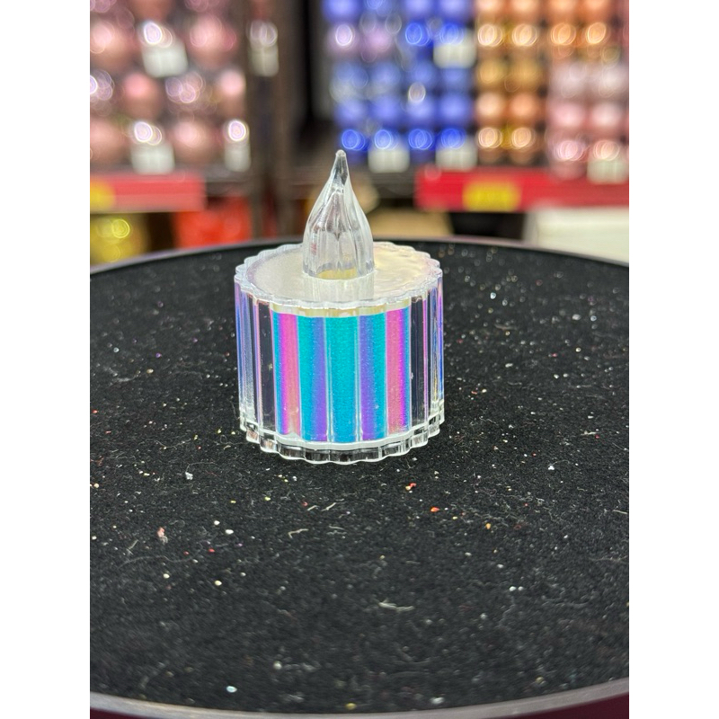 lilin elektrik natal hologram, diameter 3,6cm, tinggi full: 5cm,PIB-0842