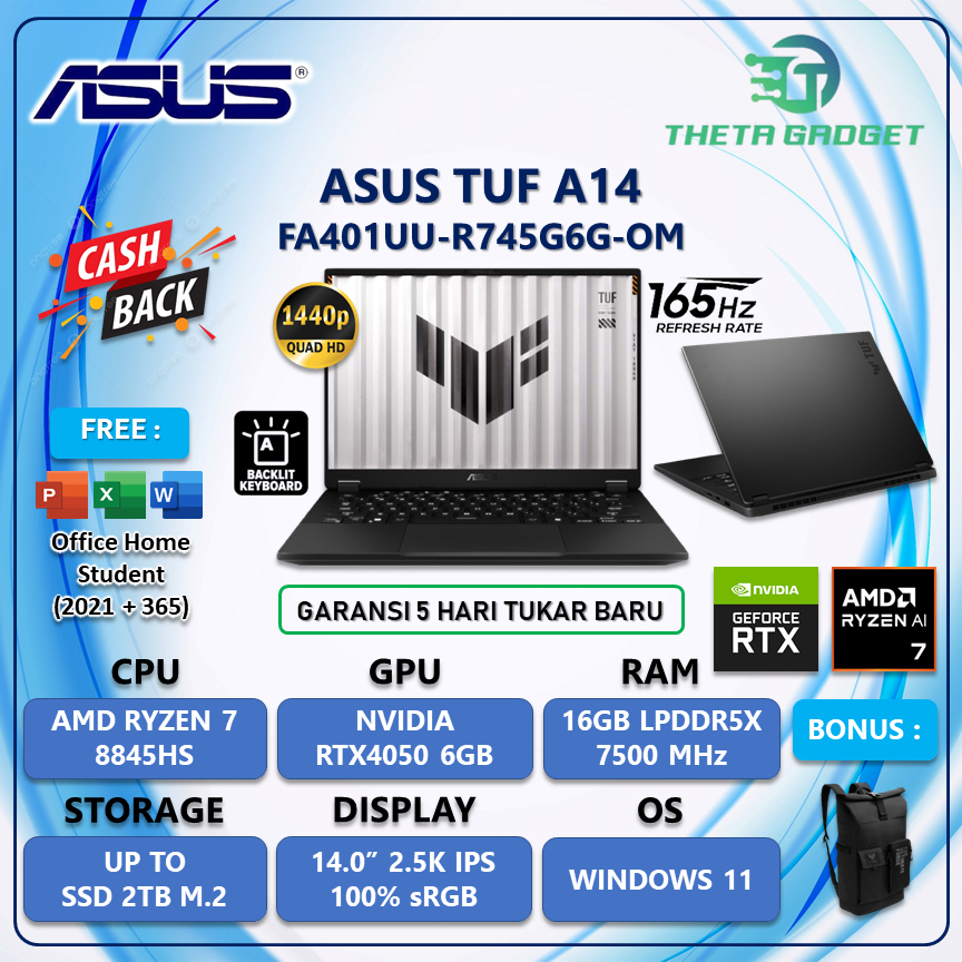 TUF A14 FA401UU RTX4050 6GB Ryzen 7 8845HS