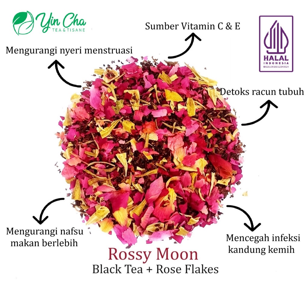 

ROSSY MOON-Black Tea Rose Blend 75 gram