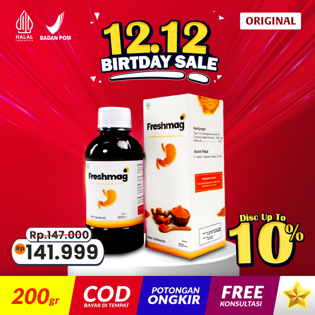 

FRESHMAG Obat Alami Perut Madu Herbal Atasi Maag Asam Lambung Gerd Kembung Mual Begah HALAL