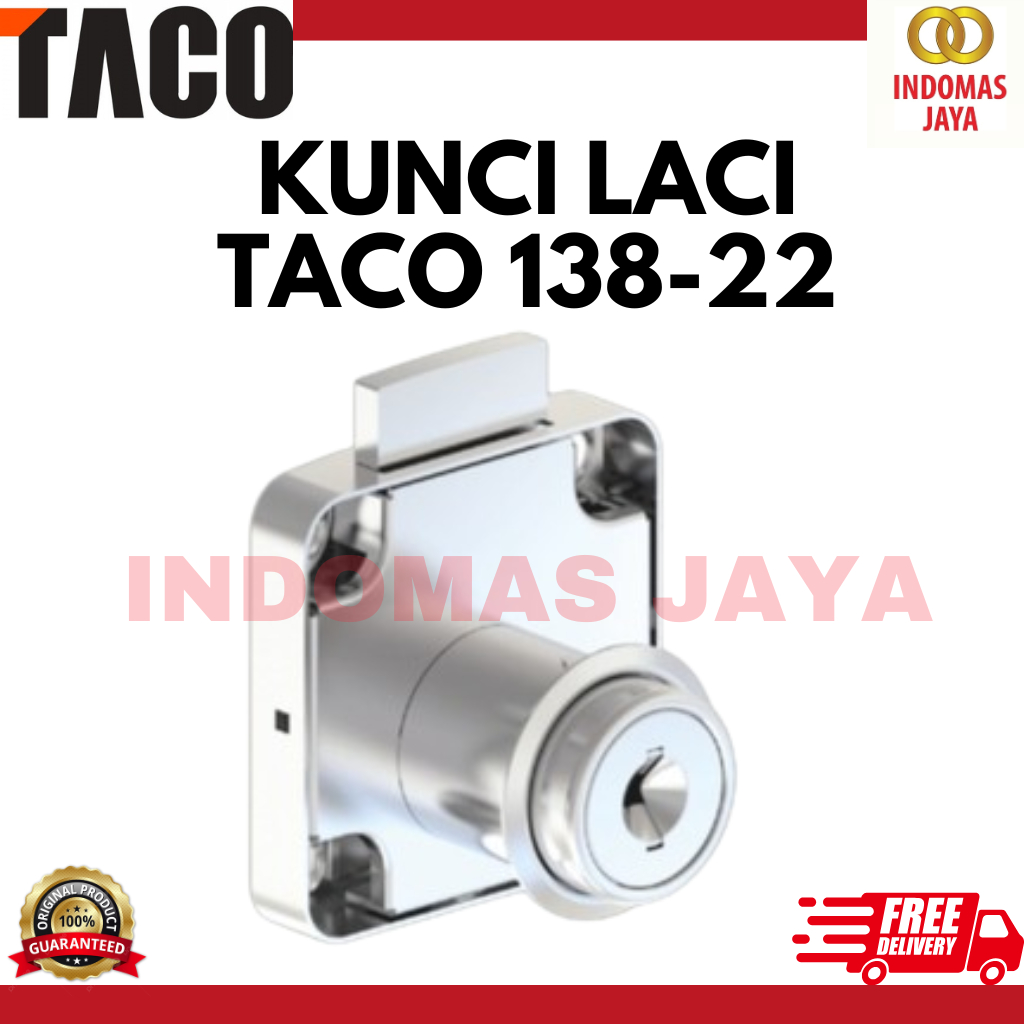 Kunci Pintu Lemari Laci TACO TL 138 - 22 (Bukan Huben)