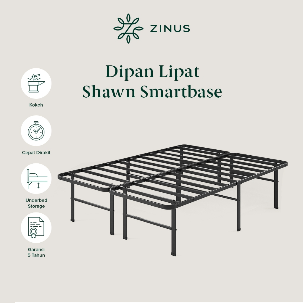 Tempat Tidur Lipat Zinus Rumi SmartBase Bed In a Box