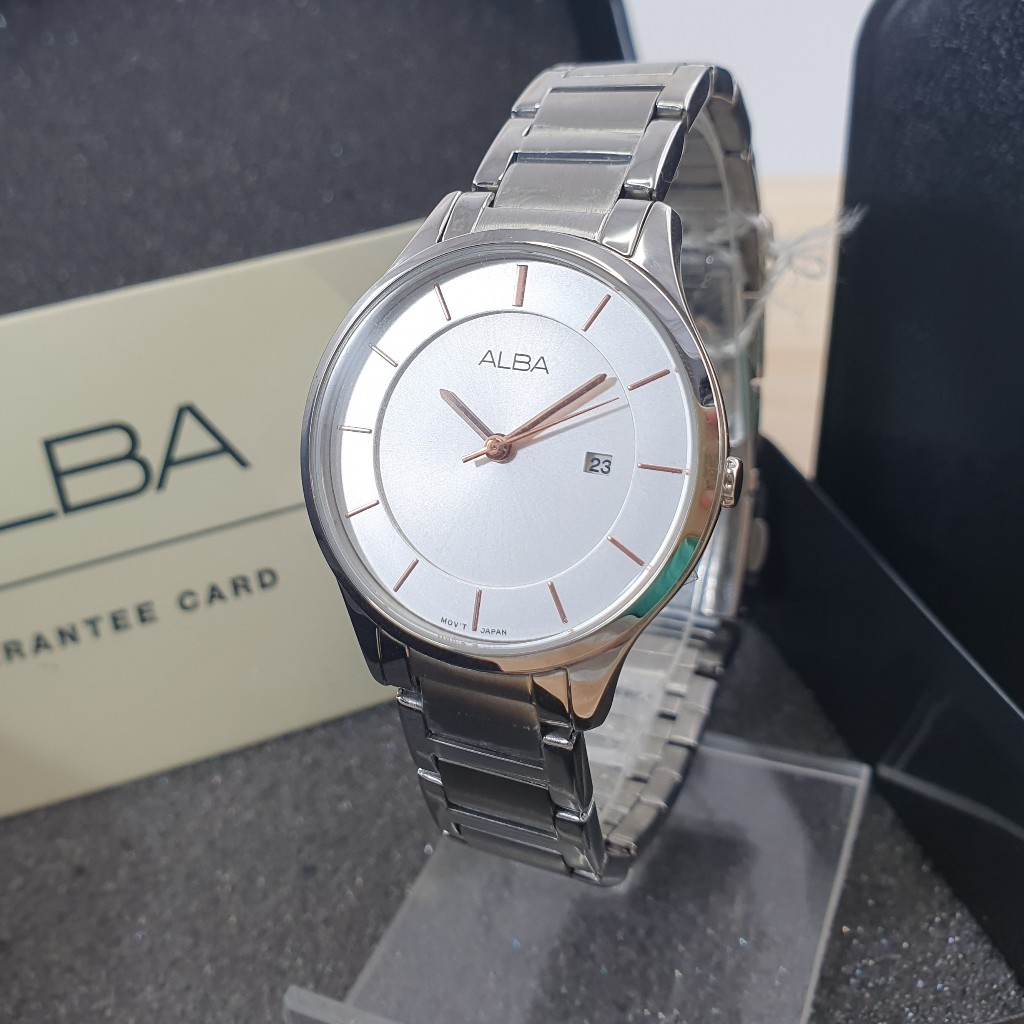 Jam Tangan Wanita Alba Tali Rantai Stainless Steel Anti Air Anti Karat Original Bergaransi 1 Tahun R