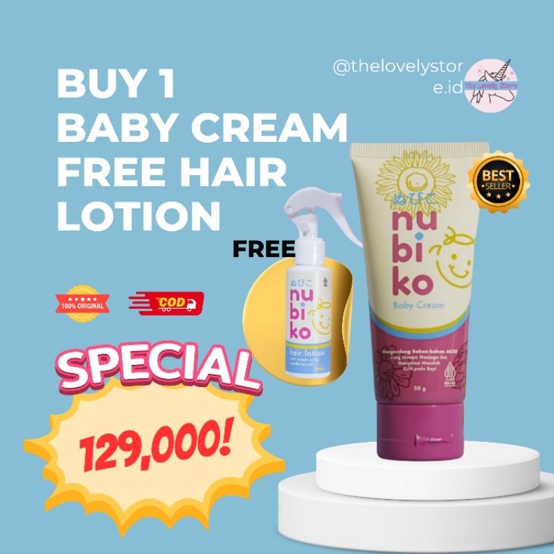 PAKET NUBIKO Baby Lotion Hair Lotion/Nubiko Baby Lotion/Nubiko Hair Lotion