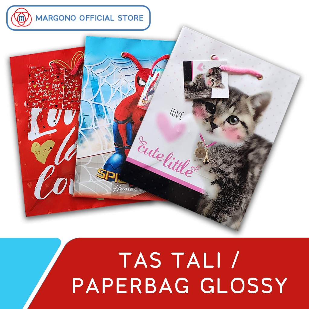 

KY Paper Bag B Glossy / Tas Sovenir Tali - Motif Kartun 23 x 18 cm