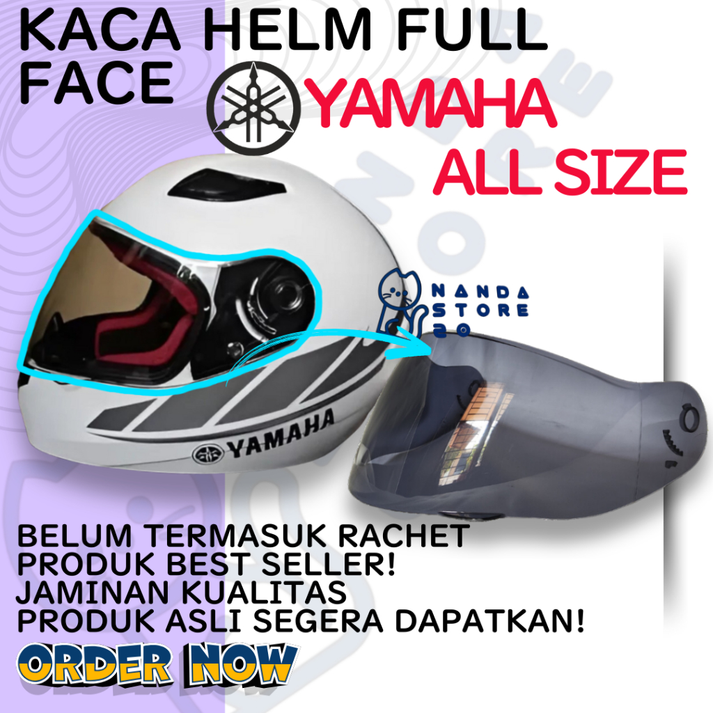Kaca Helm Flat visor YAMAHA Full Face