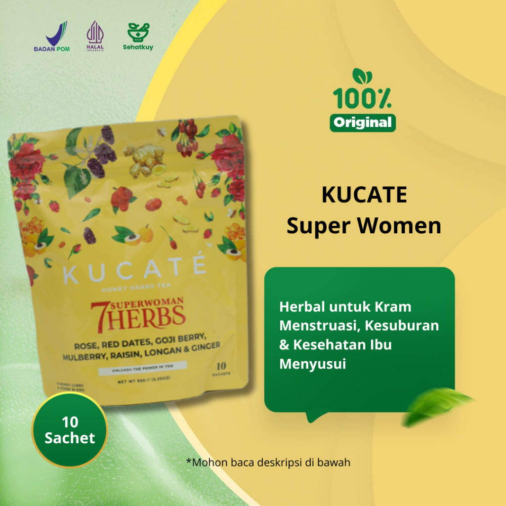 

Kucate Superwomen - Tea Kesehatan Dengan ekstak bunga ros meringankan masalah pencernaan 10 Sachet