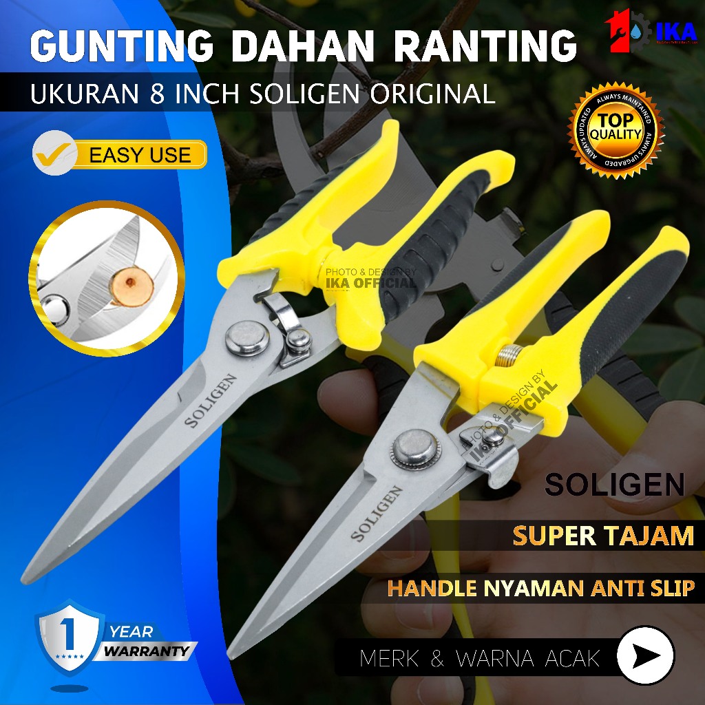 

Pruning Shears Gunting Dahan Bunga Ranting Stek Alat Potong Dahan Garden Scissors Gunting Taman / Gunting Rumput Soligen Gunting Korea Freed Lurus Gunting Lurus Gunting Dahan Lurus Gunting Tanaman Lurus Weldom / Gunting Dahan, Ranting Tanaman - Pruning