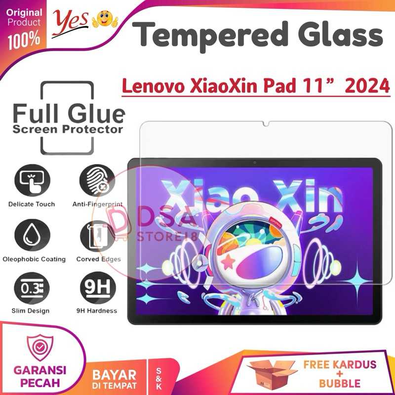 Lenovo Xiaoxin Pad 11 inch 2024 Tempered Glass Full Glue Screen Protector Tablet Temper YES