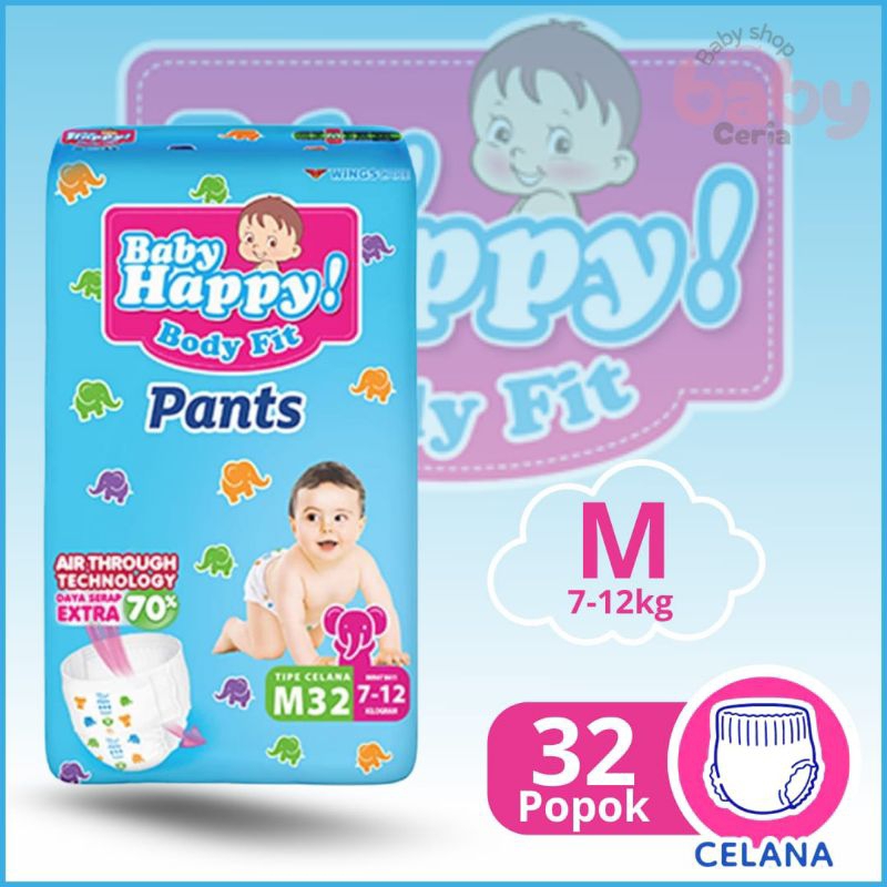 Baby Happy Pants Popok Celana M 32