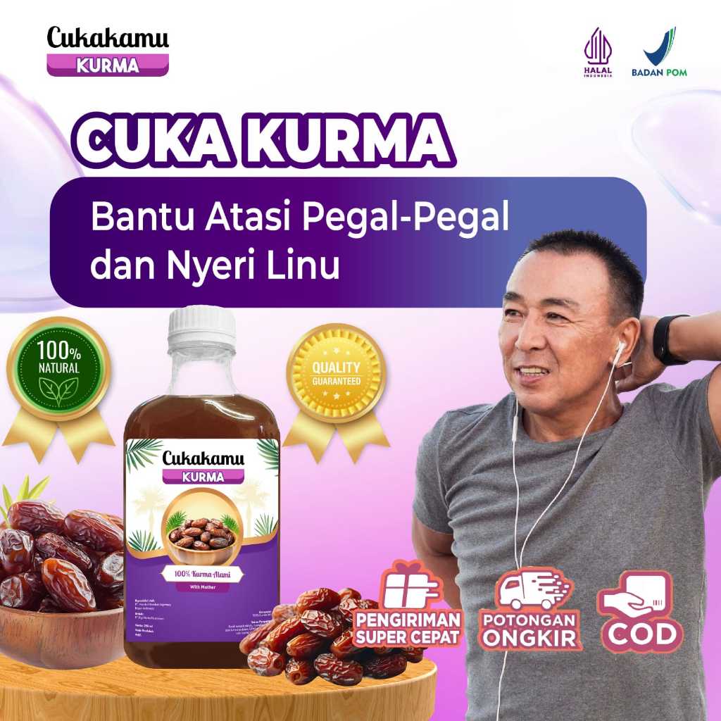 

CUKAKAMU Cuka Kurma Murni - Membantu Mengatasi Kolesterol Tinggi - 1 Botol