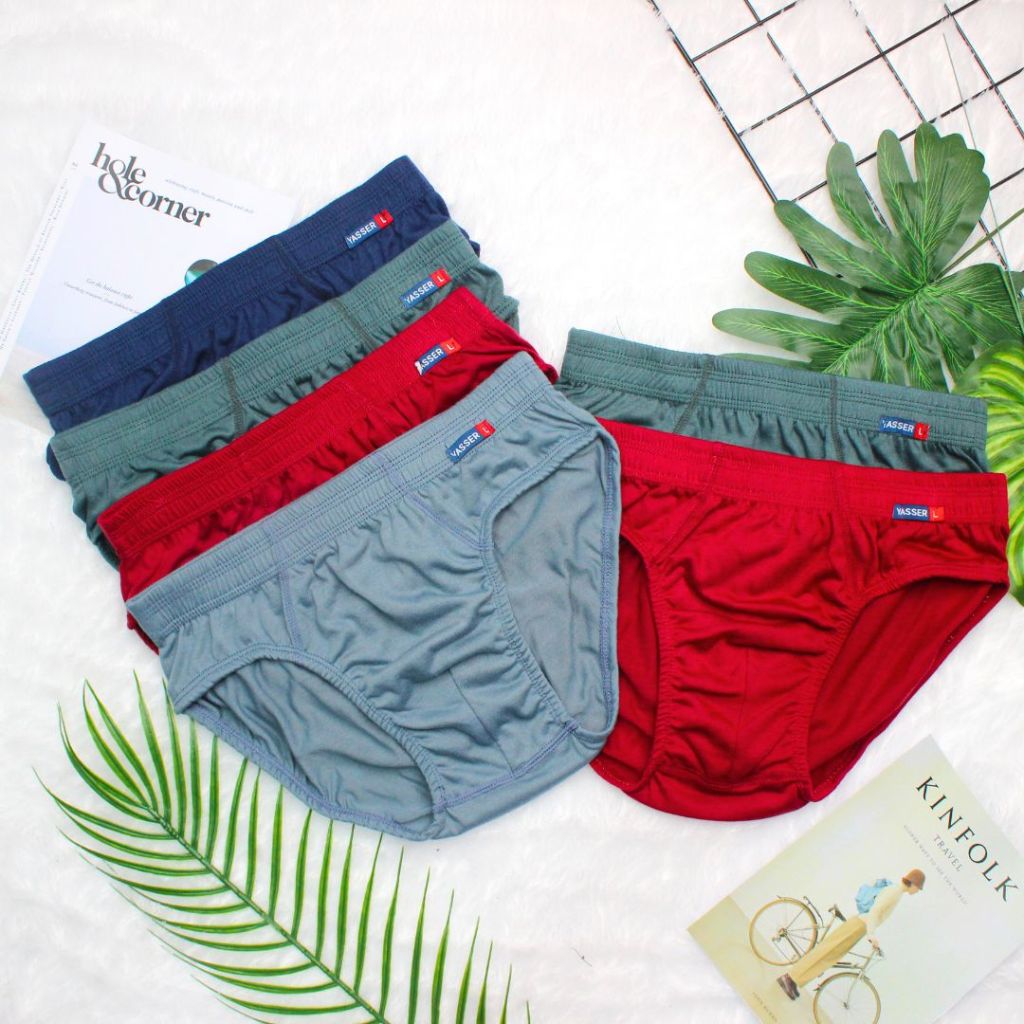 YASSER 0768 - (6 PCS) CELANA DALAM PRIA DEWASA / CD LAKI LAKI SPORTY BASIC MURAH