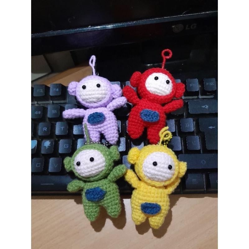 GANTUNGAN KEYCHAIN TELETUBBIES RAJUT HANDMADE