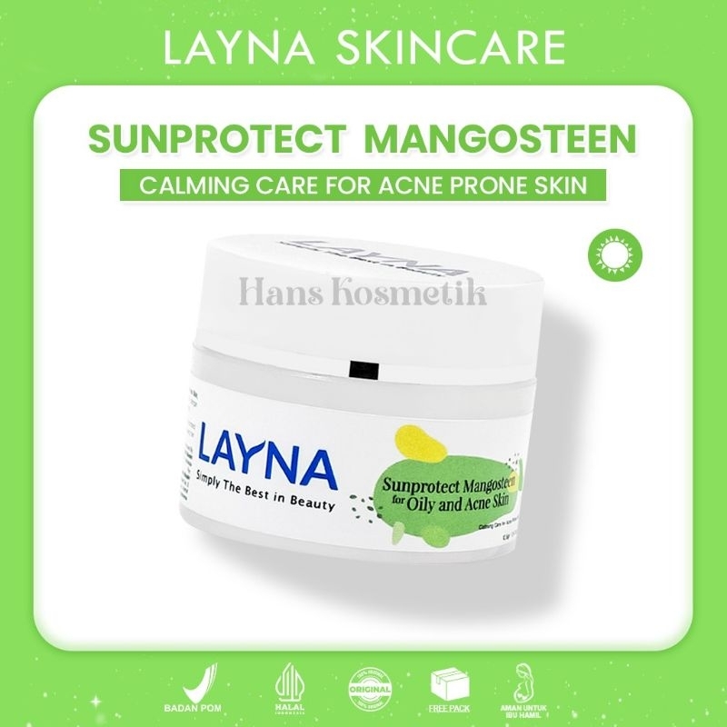 LAYNA SUNPROTECT MANGOSTEEN FOR OILY AND ACNE SKIN | LAYNA DAY CREAM ACNE | KRIM PAGI JERAWAT LAYNA 