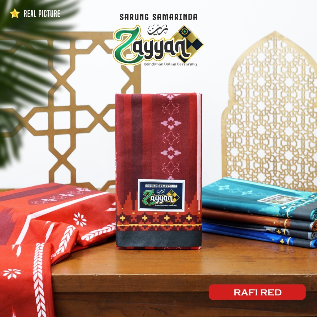 BestPromo Zayyan Sarung Samarinda Asli Jumbo ( 117 X 100 Cm ) ( Rafi ) Halus Dan Wangi / Sarung Pria