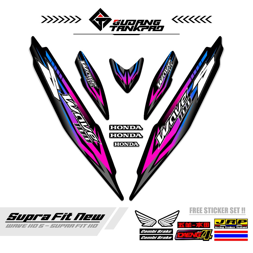 STRIPING MOTOR SUPRA FIT NEW 110 / MTF 37 / STRIPING SUPRA FIT S / STRIPING HONDA SUPRA FIT / STIKER