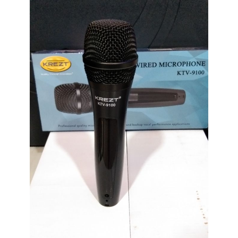 MIC KABEL KREZT KTV-9100 ORIGINAL, PROFESIONAL MICROPHONE DYNAMIC KREZT KTV-9100 - MIC KABEL MIC VOC