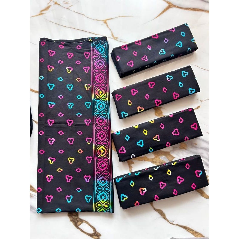 KAIN BATIK RAINBOW COLORS MODERN TERBARU KATUN PREMIUM // KAIN BATIK METERAN// BAHAN ROK KEMEJA WANI