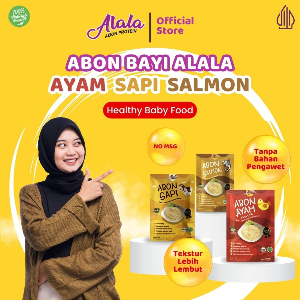 

ABON MPASI MAKANAN BAYI 8 BULAN ALALA No MSG halal mpasi Penambah Nafsu Makan Penambah Berat Badan