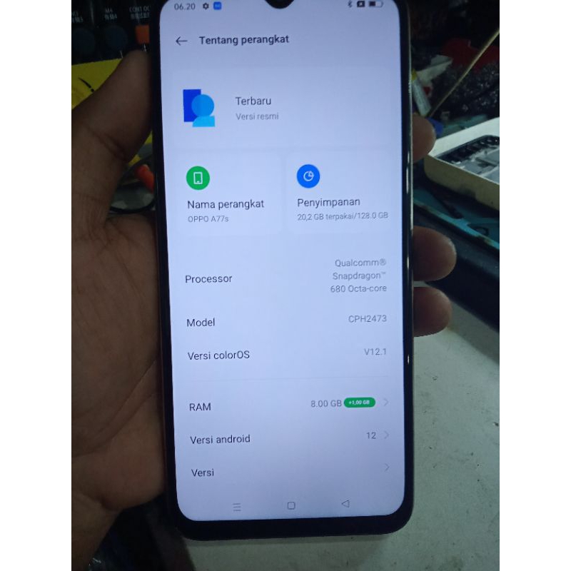 MESIN OPPO A77S/A57 REFURBIS RAM 8/128 NORMAL TANPA POLA