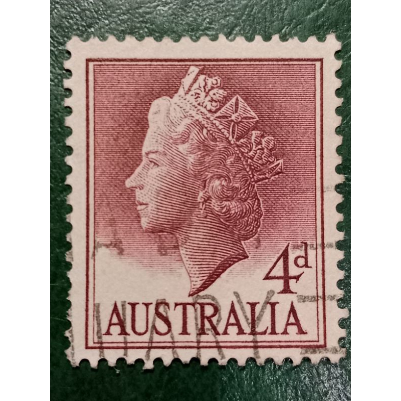 

Prangko Australia 4 Penny Queen Elizabeth II Tahun 1957 USED