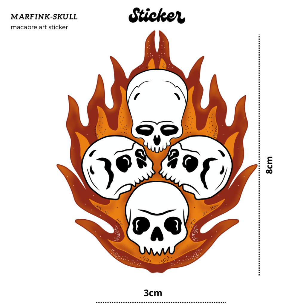 

stiker tengkorak vinyl glosy