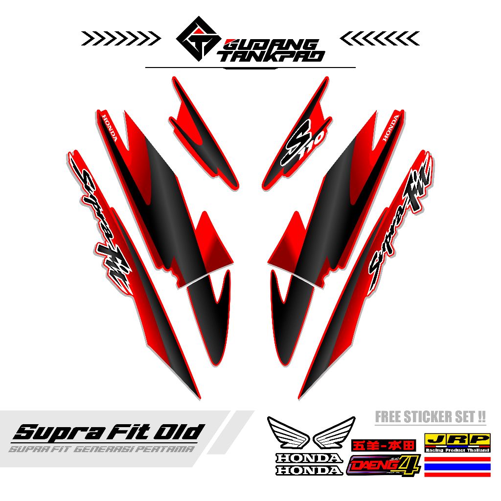 STRIPING MOTOR SUPRA FIT OLD 110 / MTF 28 / STRIPING SUPRA FIT LAMA / STRIPING HONDA SUPRA FIT / STI