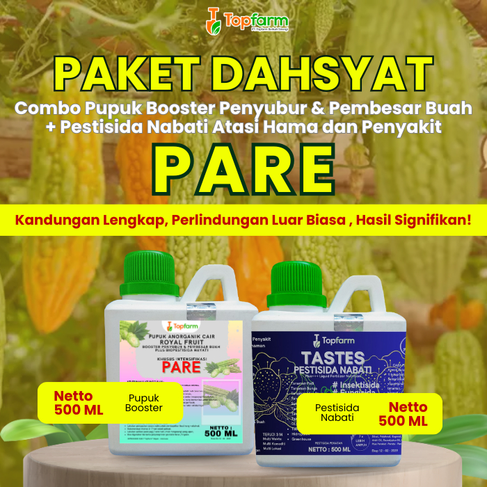 Pupuk Pestisida Topfarm / Pupuk Pembesar Buah Pare / Obat Semprot Hama Pare / Obat Pembasmi Hama Par