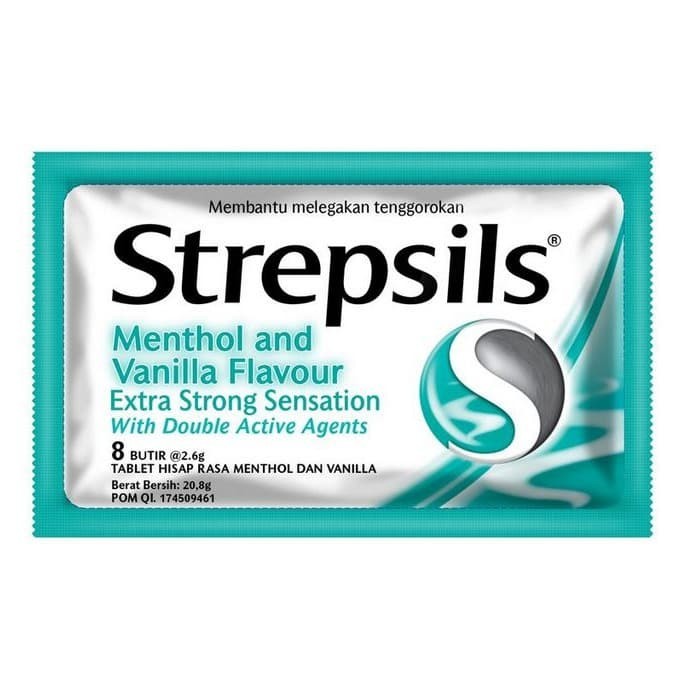 

Strepsils Permen Sakit Tenggorokan Sachet isi 8 Butir Extra Strong