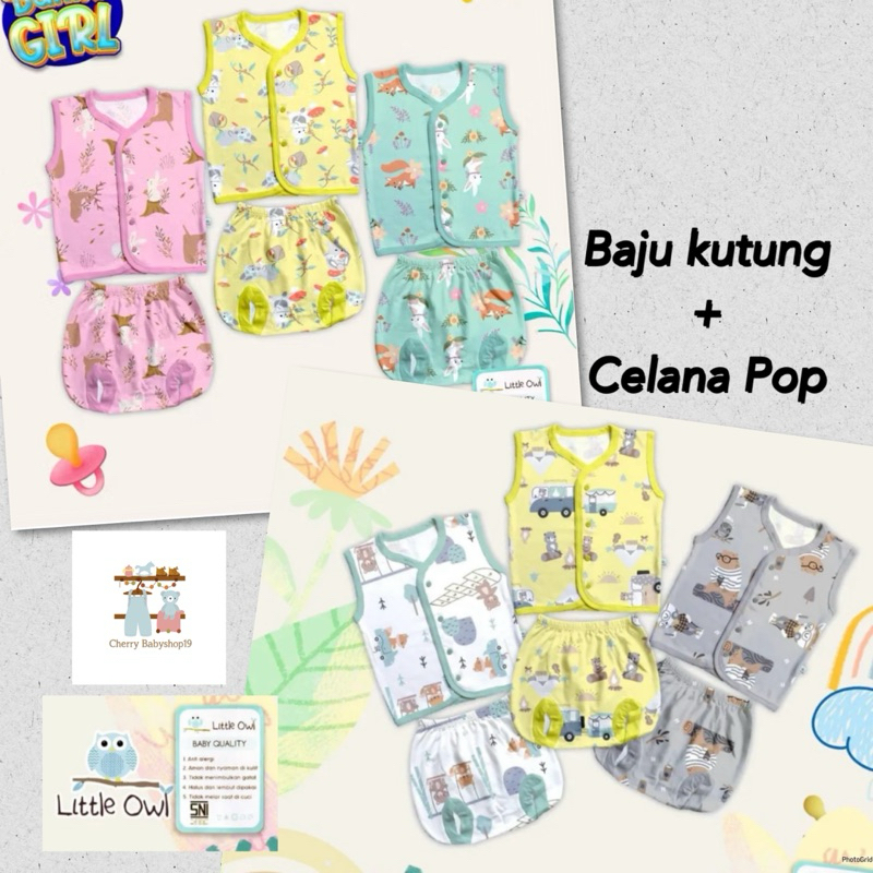 Little Owl Baju Kutung Celana Kodok Kacamata