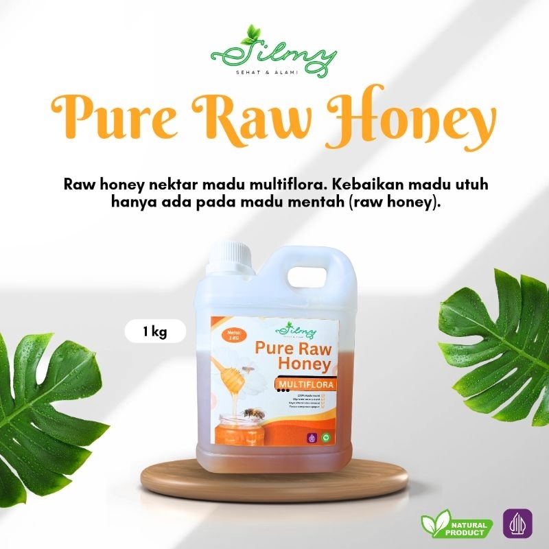 

Silmy raw Honey Multiflora madu mentah asli madu murni 1kg