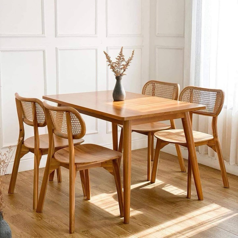 meja makan minimalis modern jati