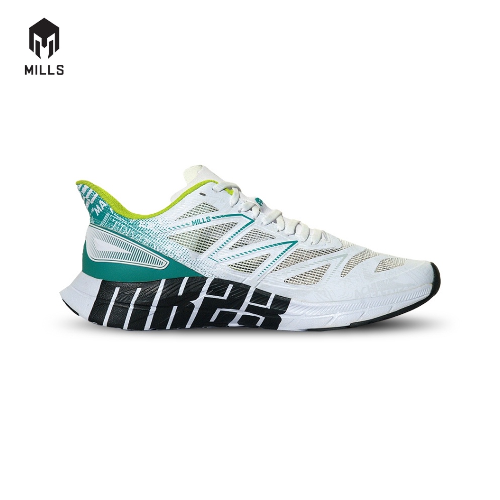 HOTSALE Mills Sepatu Lari Running Shoes Treximo Saga V2 MK II White  Spectra Green  Black 91128