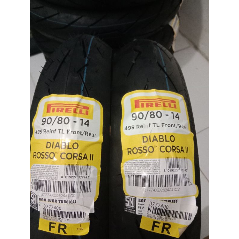 Pirelli diablo rosso corsa2 ukuran 90/80;14