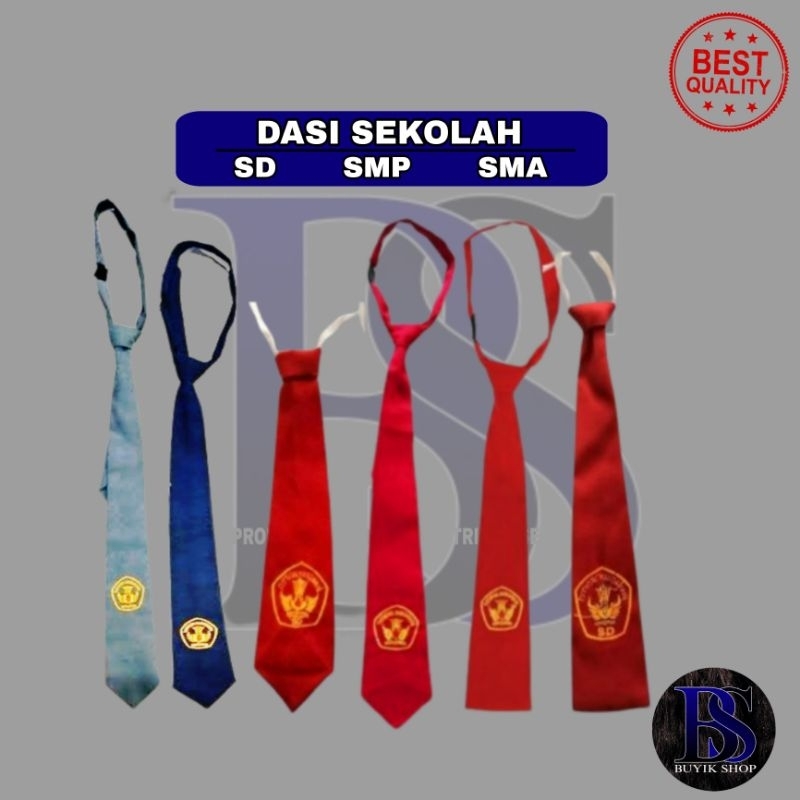 DASI SEKOLAH DASI SD SMP SMA MTS SMK KARET DAN KRETEK | DASI ANAK SEKOLAH PEREKAT
