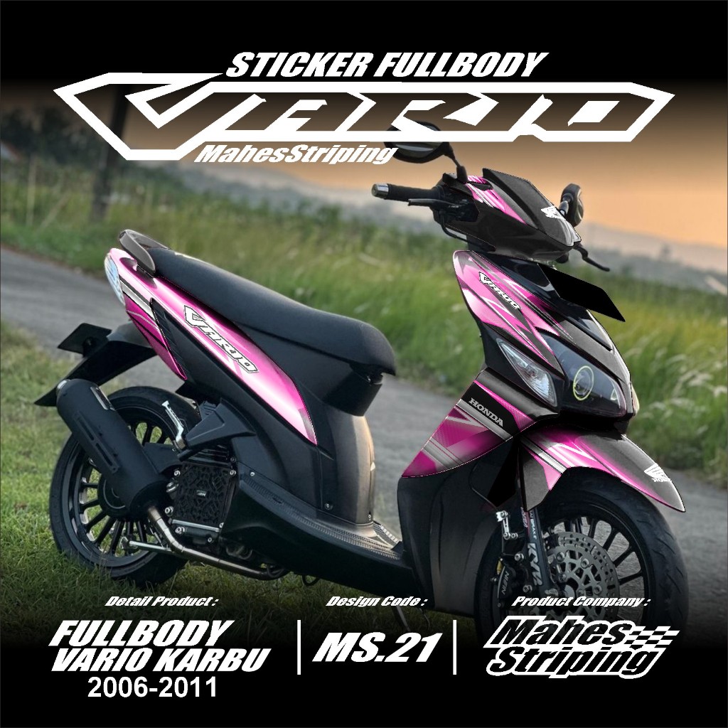 Decal Stiker Fullbody Vario 110 CW Karbu 2006 2007 2008 2009 Desain Grafis MS 21