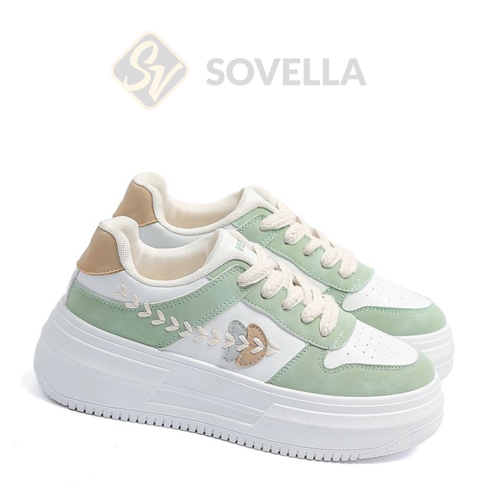 PALINGLARIS SOVELLA Havana Sepatu Sneakers Tali Simpel Kulit Wanita