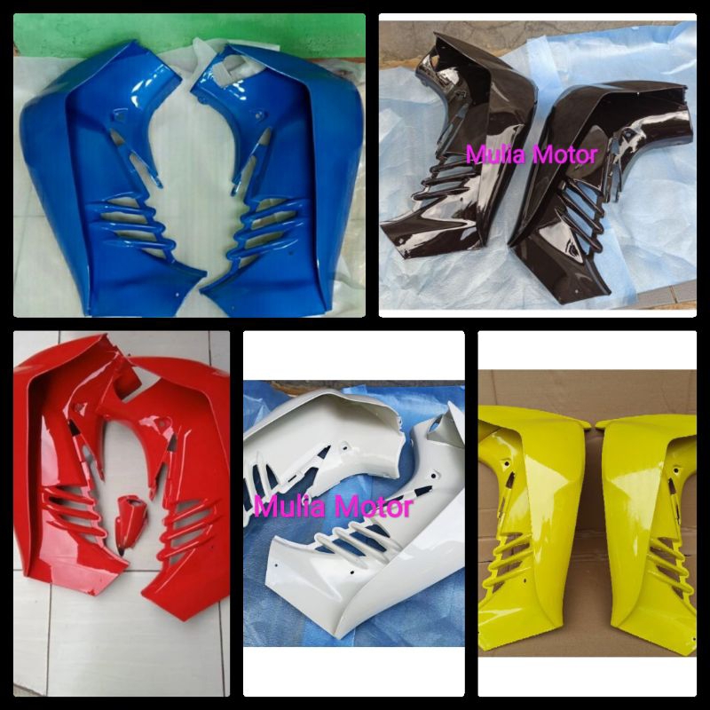 Sayap samping Shogun 125 sp lama warna merah, kuning, hitam, putih, biru