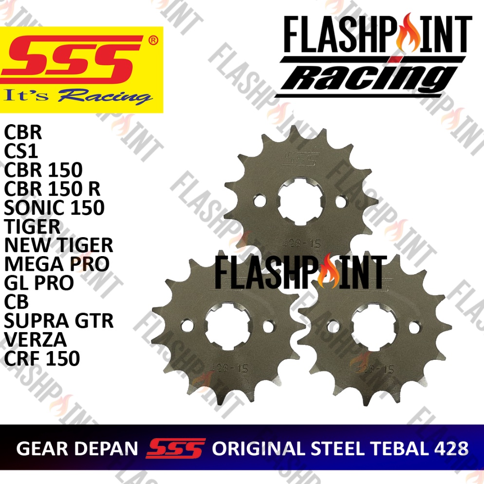RECOMENDED BISA COD GIR GEAR DEPAN 428 SSS ORIGINAL MEGAPRO CBR SONIC TIGER GL CRF CB 15 R CBR 15 ME