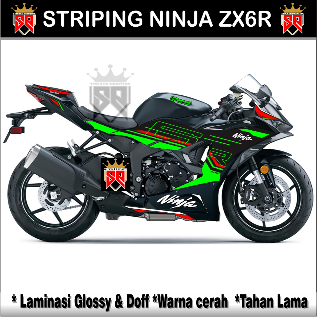 STRIPING NINJA ZX6R ZX-6R / DECAL STICKER KAWASAKI NINJA ZX 6R