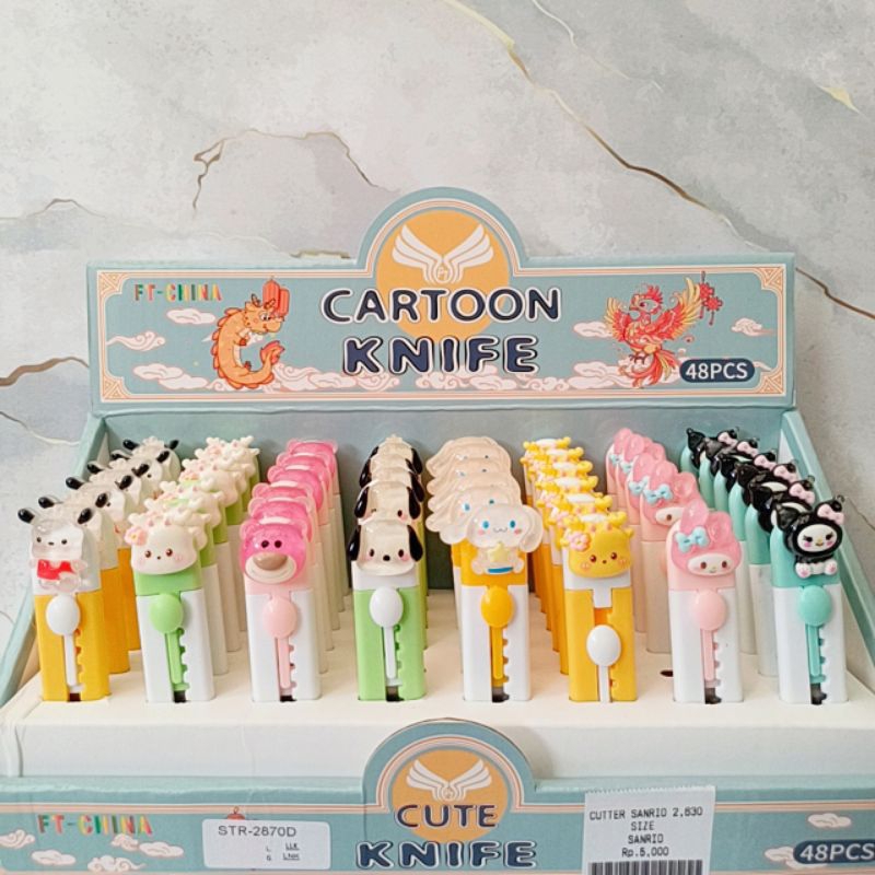 

CUTTER MINI CARTOON KNIFE SANRIO WARNA CERAH