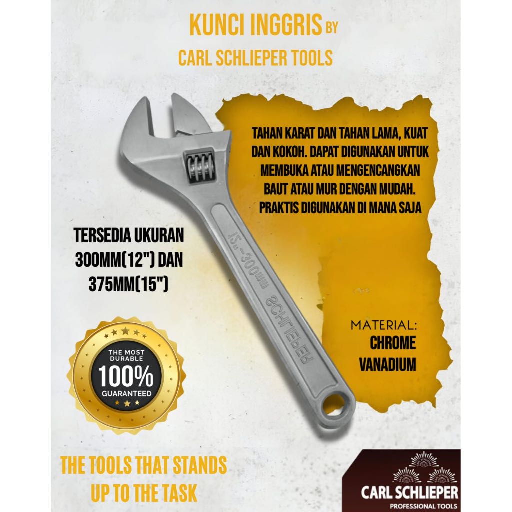 CARL SCHLIEPER Kunci Inggris Atau Bago Adjustable U