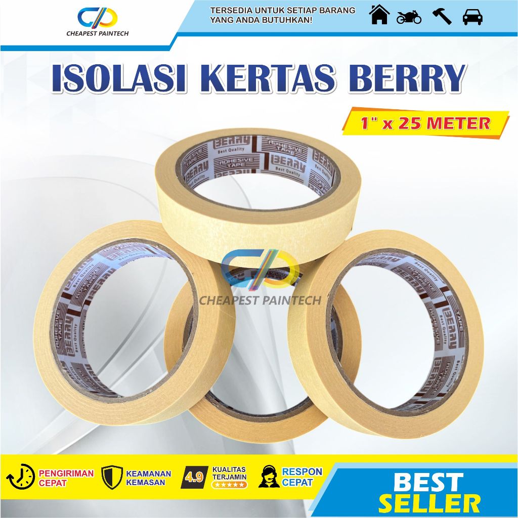 

ISOLASI KERTAS BERRY 1" x 25 METER