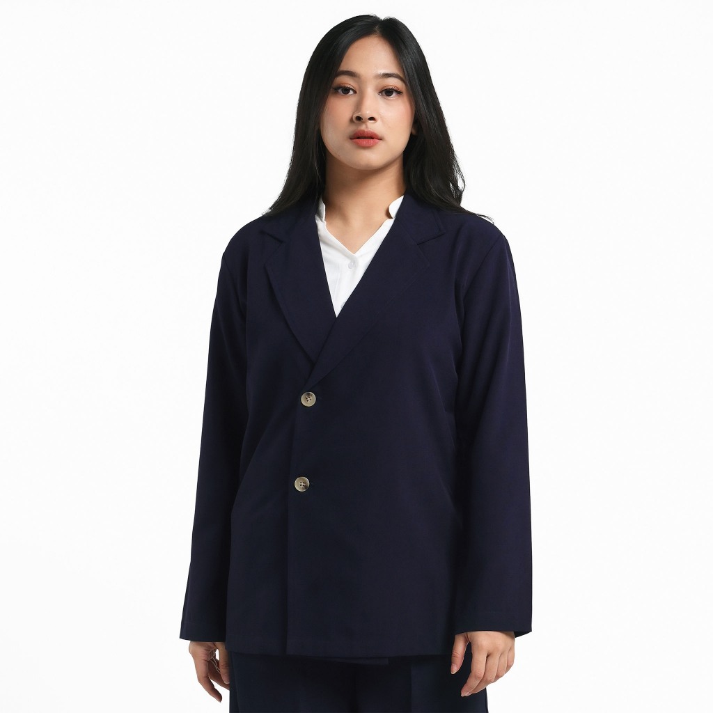 ORCA Jas Blazer Wanita Vivienne Soft Touch Women Blazer, Navy