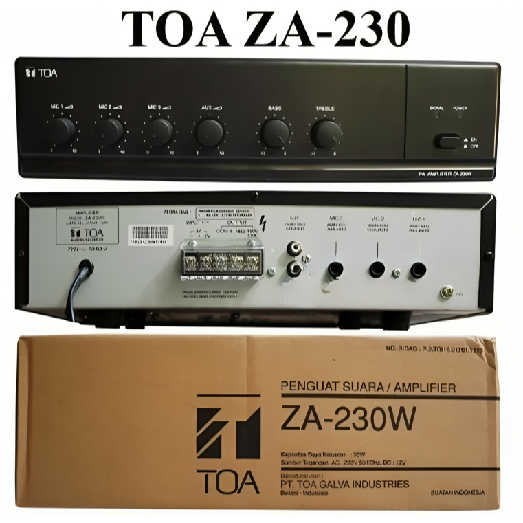 TOA Mixer Amplifier TOA ZA-230 (30 Watt) / Amply TOA ZA230 30W TOA ZA 230 Mixer Amplifier 30 W