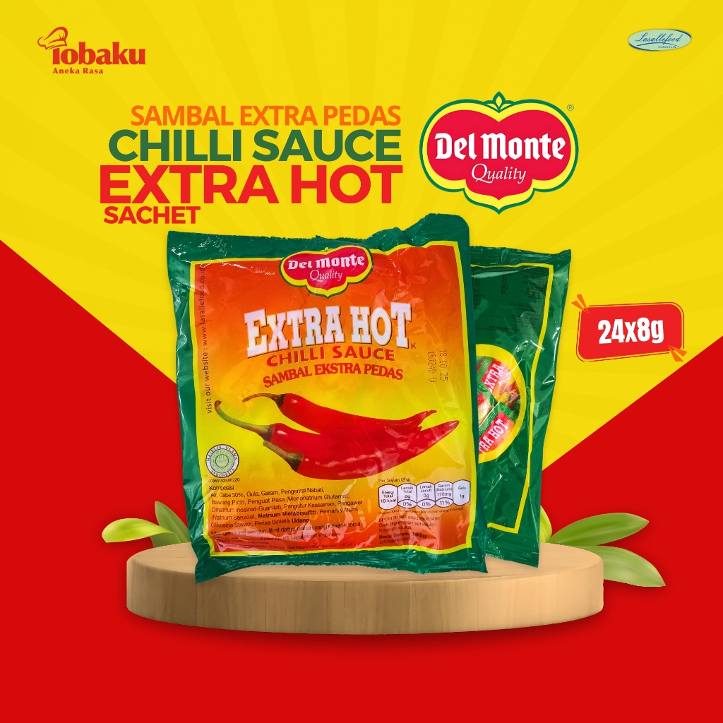 

Del Monte EXTRA HOT Chilli Sauce Sambal Extra Pedas 24x8g