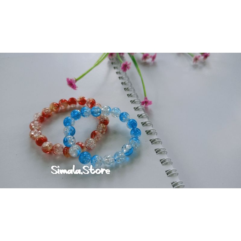 GELANG MANIK MANIK KRISTAL PECAH| GELANG KRISTAL KACA| GELANG KRISTAL PECAH| GELANG MANIK MANIK KRIS