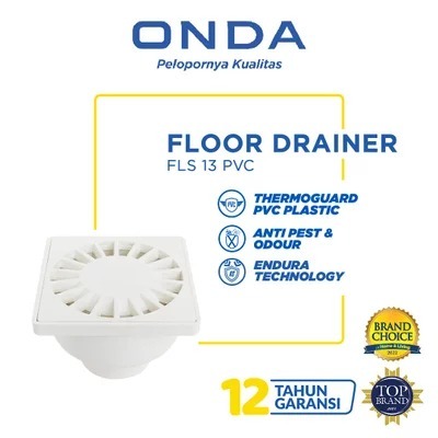 Saringan Air Kamar Mandi Floor Drian Onda / Floordrain Onda FLS13 PVC