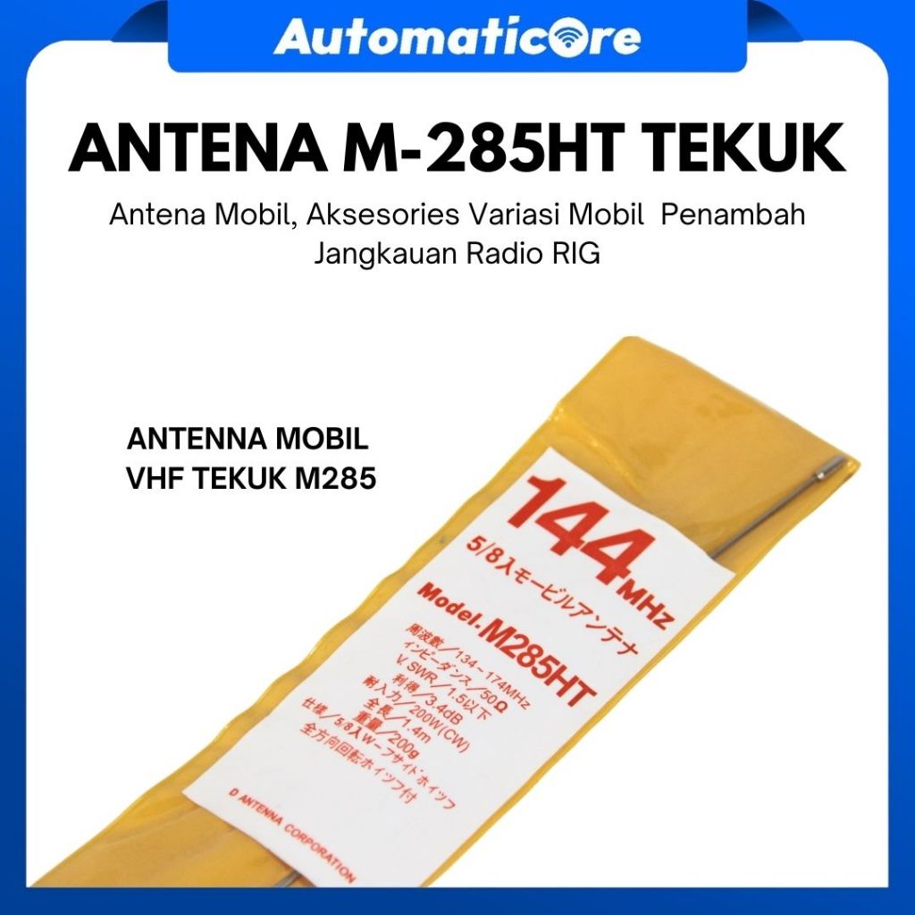 ANTENA RADIO RIG MOBIL M-285HT VHF TEKUK M285HT M 285HT VHF 134-174 Mhz