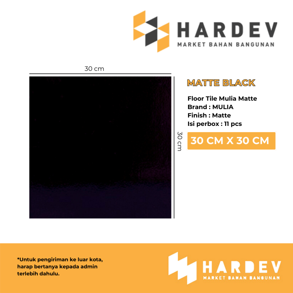 Keramik Mulia 30x30 Matte Black